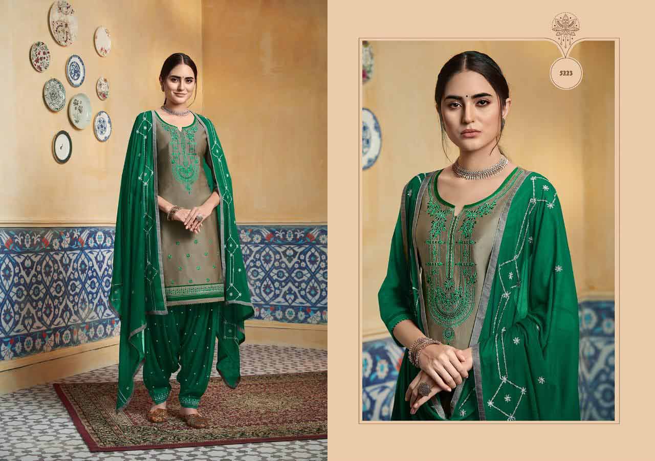 Patiala House Vol-74 Kessi Satin Dress Materials Patiala House Vol-74 Kessi Satin Dress Materials